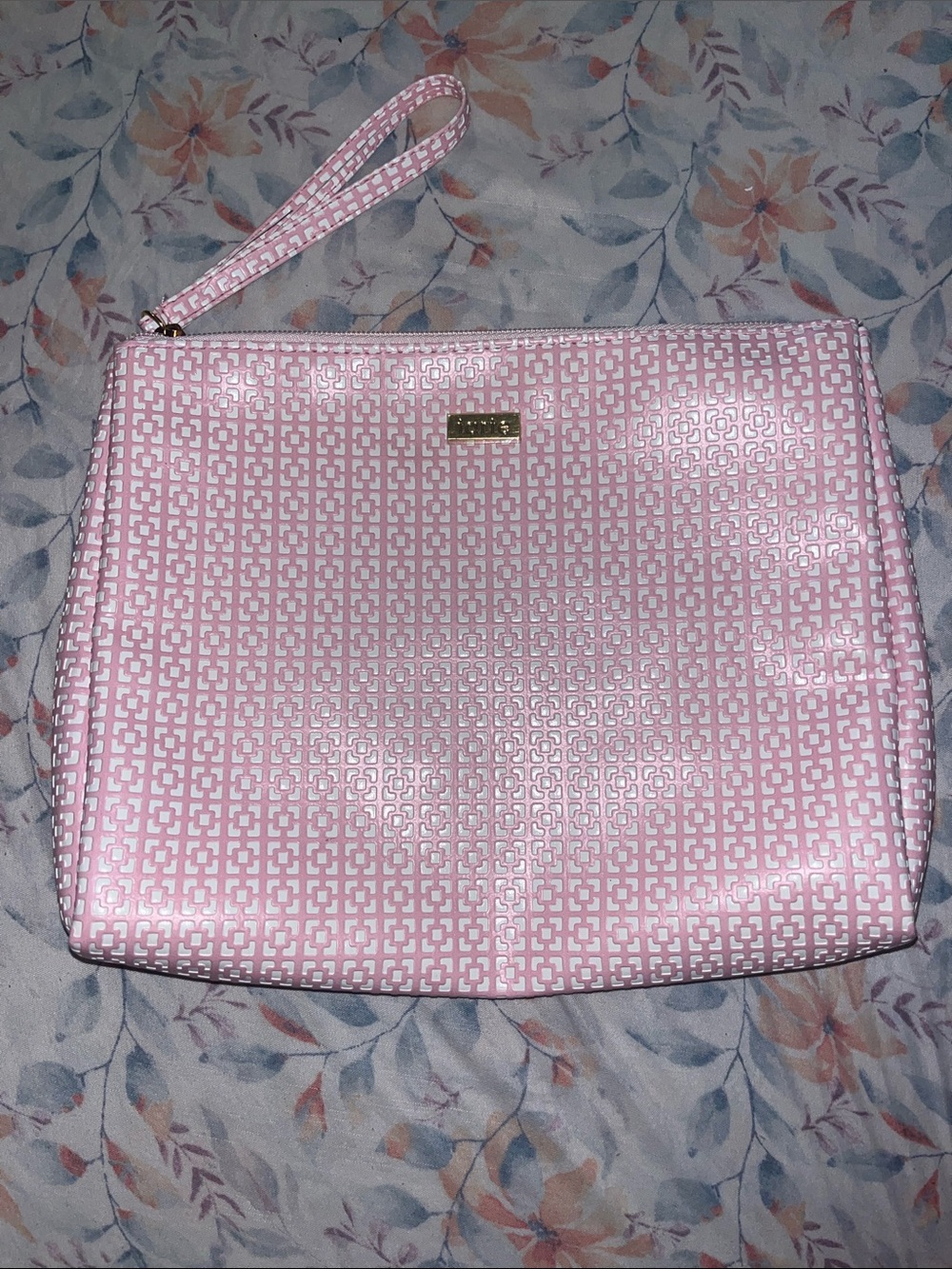 Tarte, Pink Patterned Wristlet Clutch - Women's Handbag